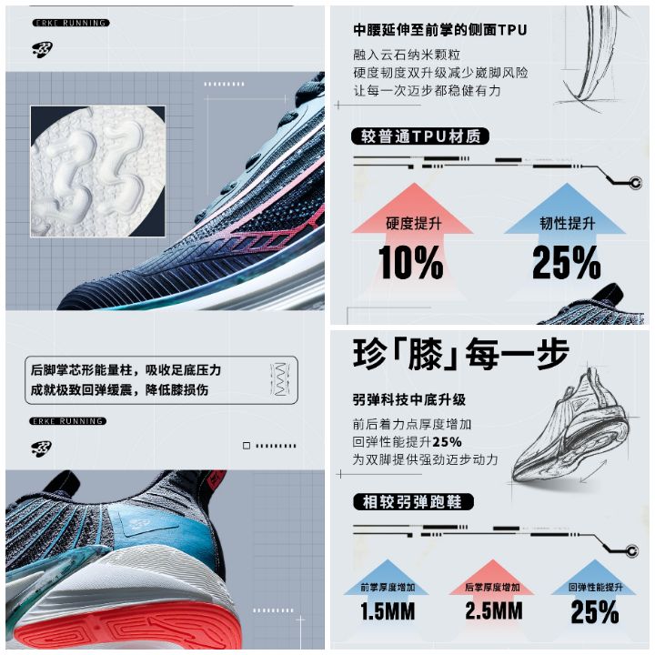 跑鞋科技再升级，鸿星尔克推出弜芯系列跑鞋