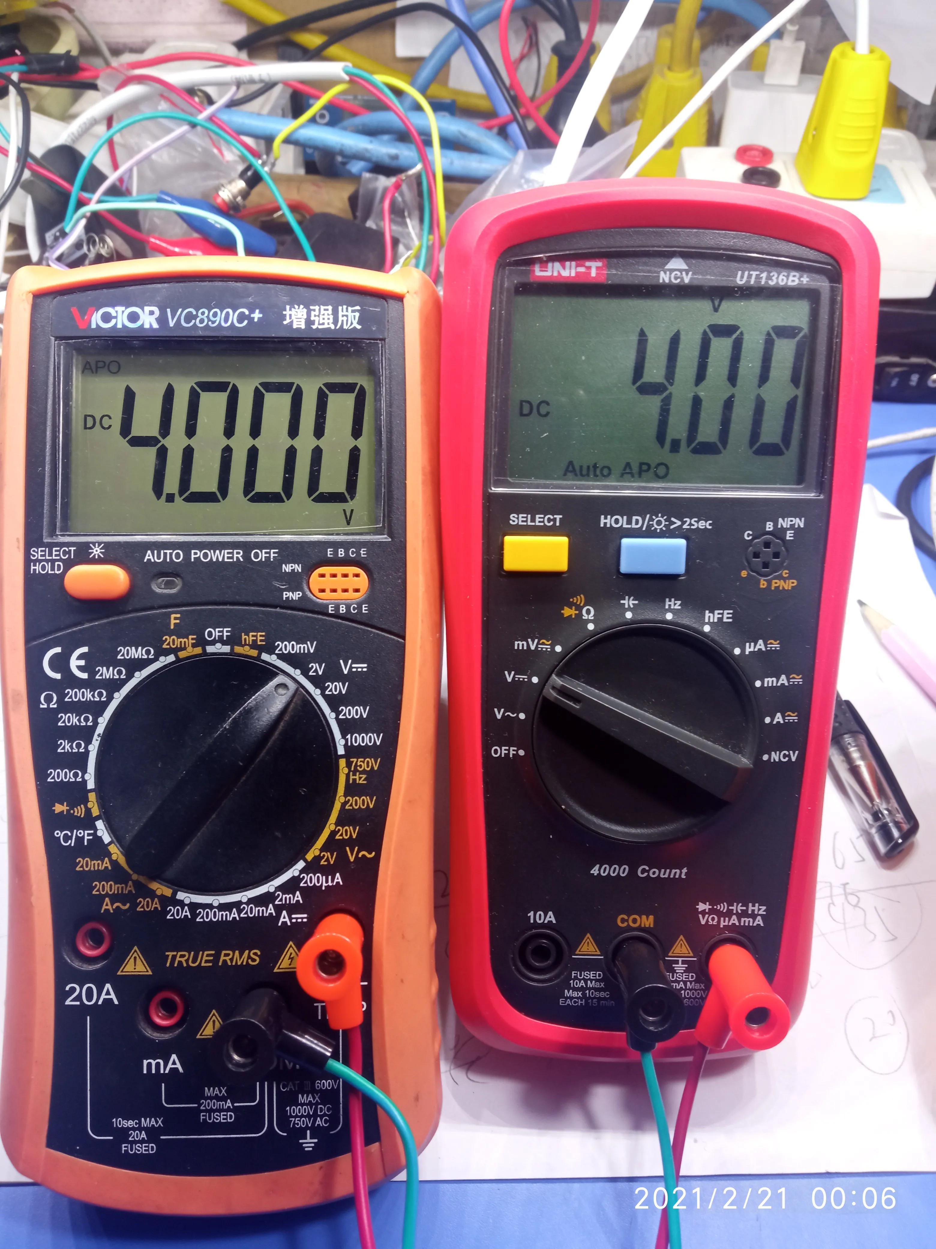 百元内万用表胜利VC890C+和优利德UT136B+对比测评