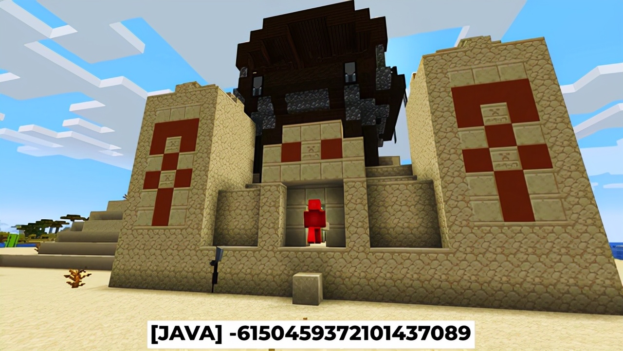 我的世界：游戏中罕见的地图，沙漠神殿与前哨重叠，探索难度翻倍