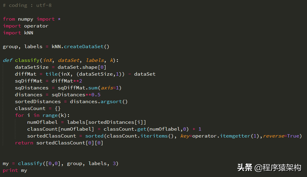 使用Python实现K-近邻（KNN）算法