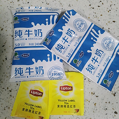 自制红茶奶茶「立顿红茶包」