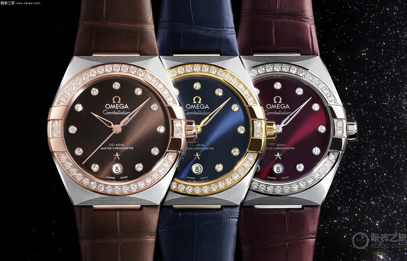 欧米茄推出三款全新星座系列至臻同轴36毫米镶钻腕表
