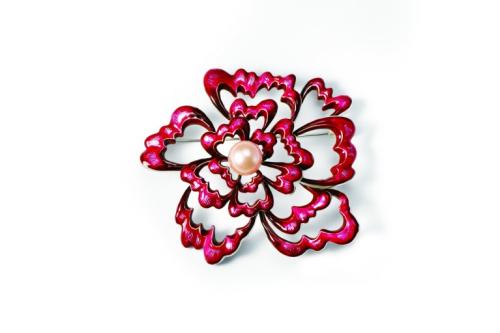 阮仕珍珠国花胸针惊艳G20