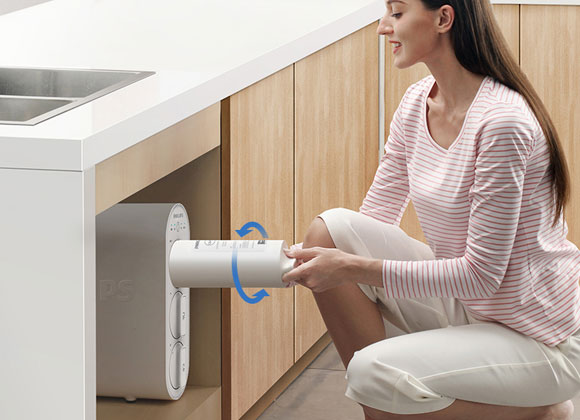 飞利浦无桶超滤净水器，零废水不耗电即滤即饮，除菌率高达99.99%