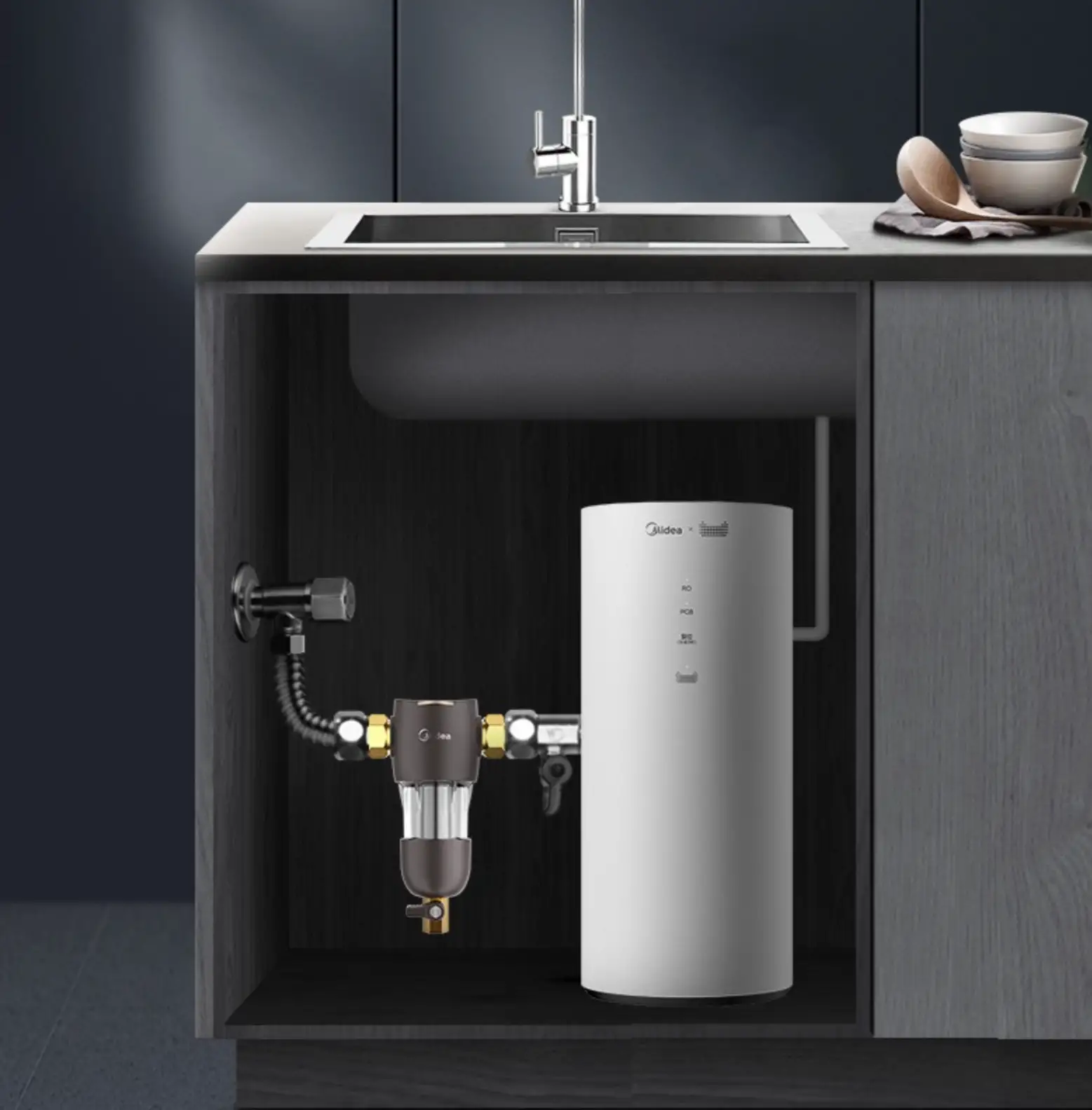 去除杂质保障用水健康，美的前置过滤器净水器推荐