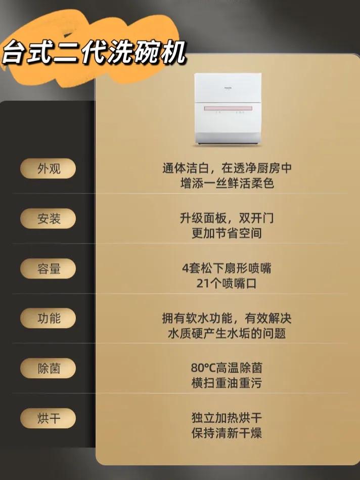 来咯‼️超人气松下台式洗碗机‼️
