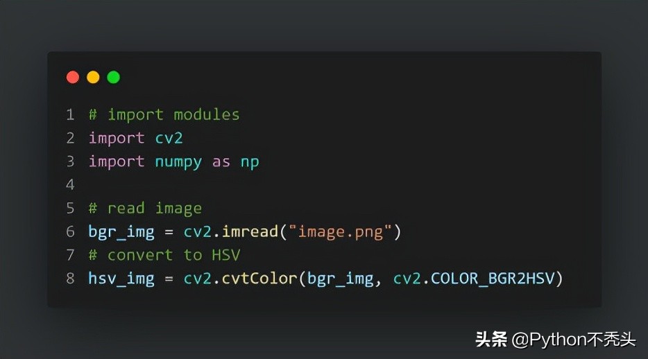 在Python中使用OpenCV模块检测颜色