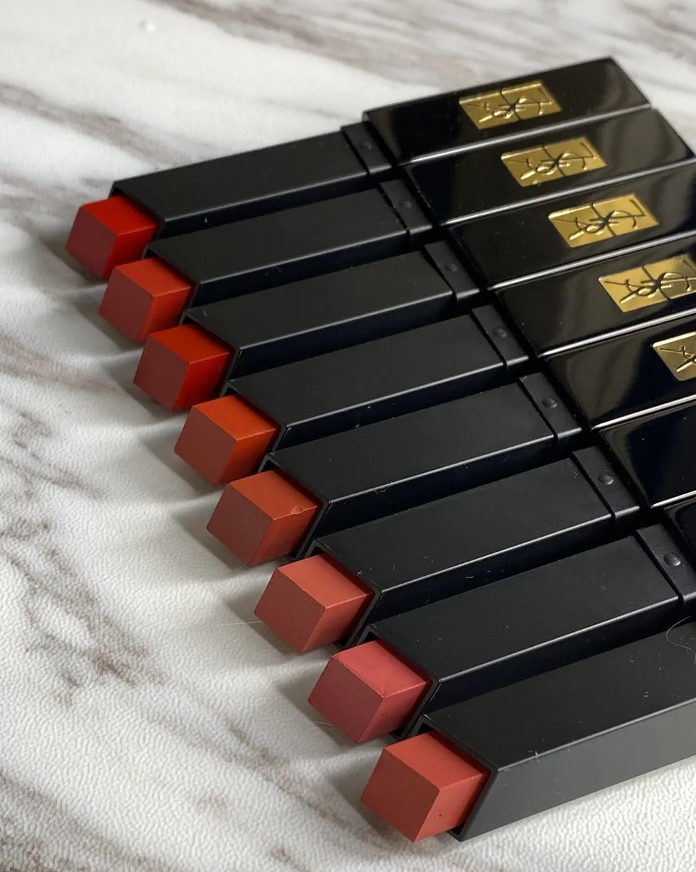 YSL圣罗兰小黑条口红试色，301、302、305、307绝对主打色