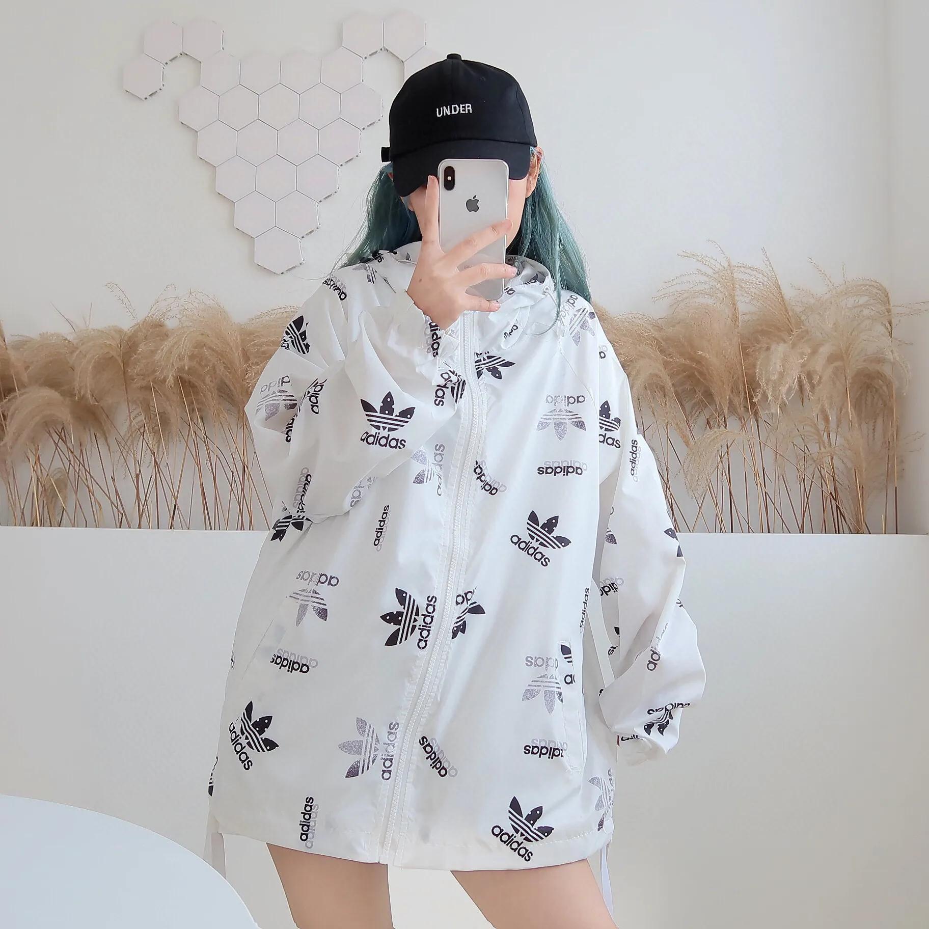 三叶草Adidas连帽防晒皮肤衣 高端货