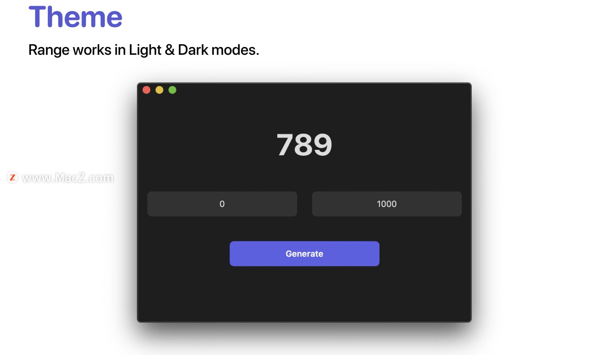 Range for Mac(随机数生成器)