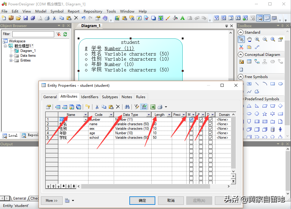 PowerDesigner最基础的使用方法入门学习