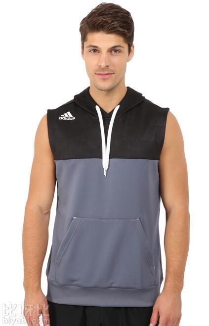 比呀比： adidas 阿迪达斯 男士无袖运动卫衣 $16.99