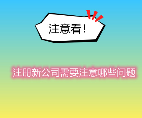 注册新公司需要注意哪些问题