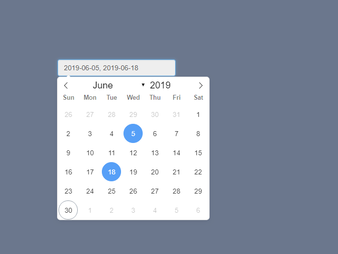 轻量级的、功能强大的没有依赖项的javascript日期选择器