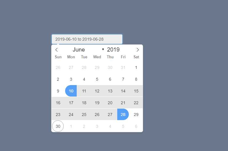 轻量级的、功能强大的没有依赖项的javascript日期选择器