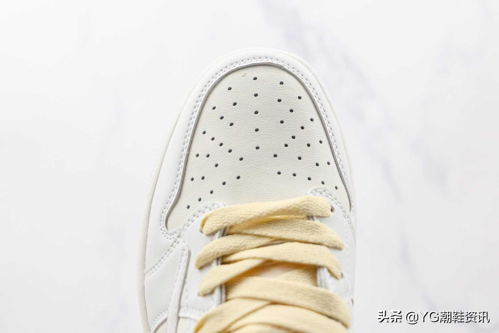 乔丹Air Jordan 1 Low三方联名款低帮AJ1倒勾米白蓝色热成像板鞋