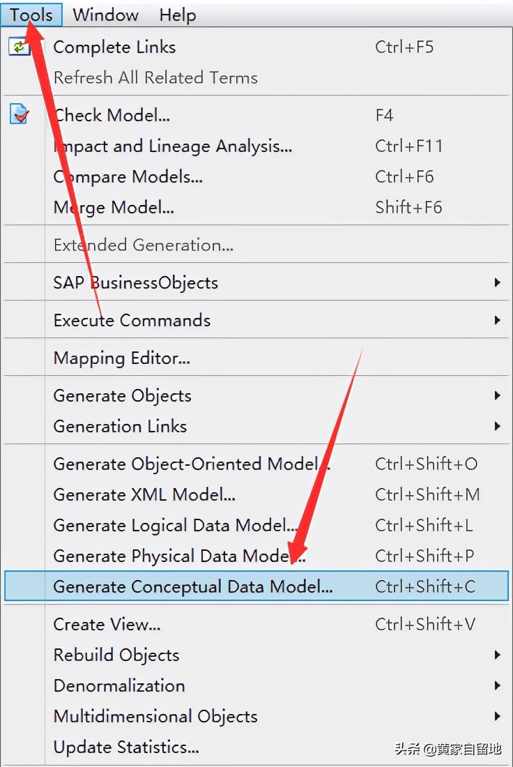PowerDesigner最基础的使用方法入门学习