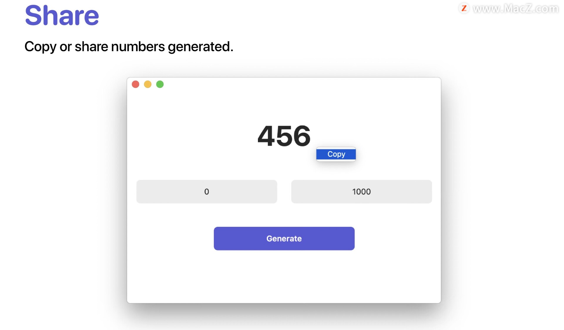 Range for Mac(随机数生成器)