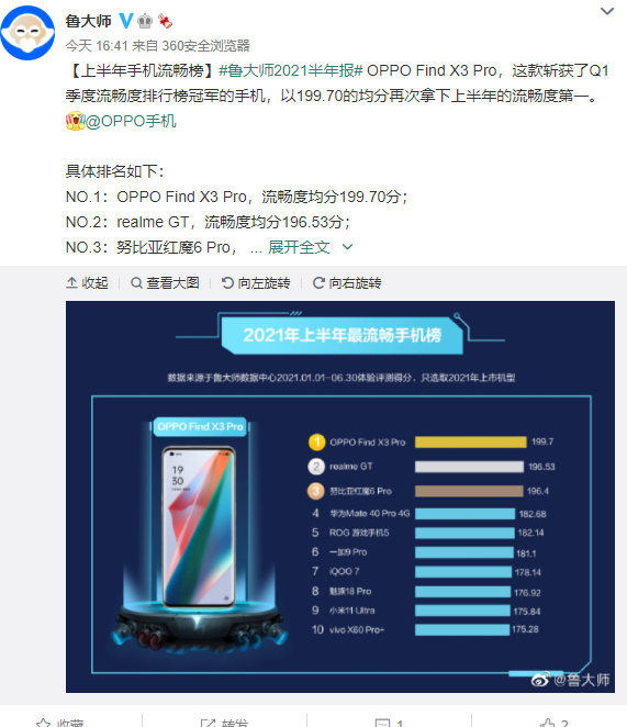 手机流畅榜出炉，华为Mate40Pro未进前三，第一名成国产黑马