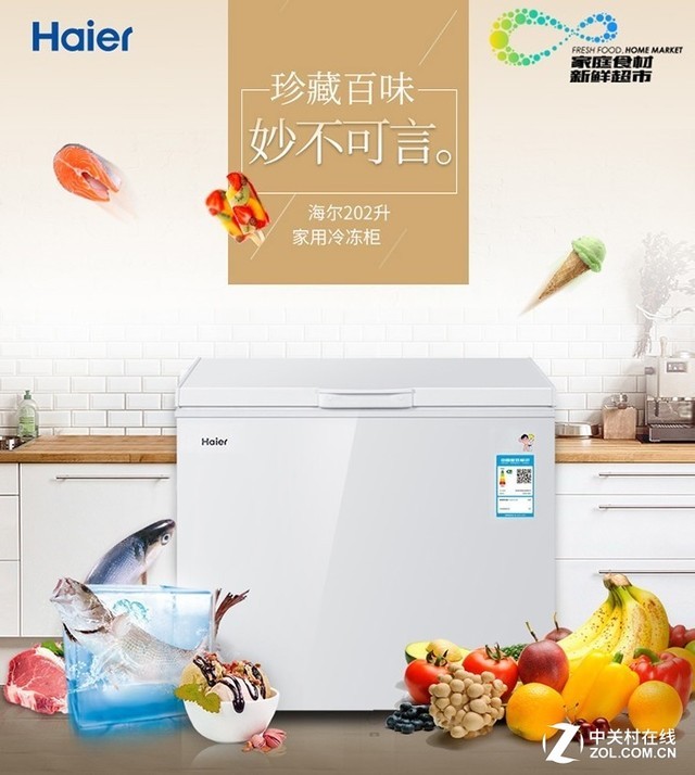 速度温度鲜度净度 海尔家用冰柜仅1249