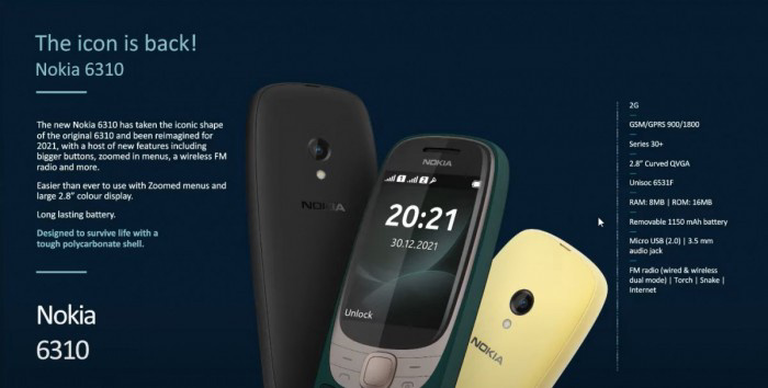 诺基亚海外发布 Nokia C30 和 6310 手机，2+32GB 版本约 760 元