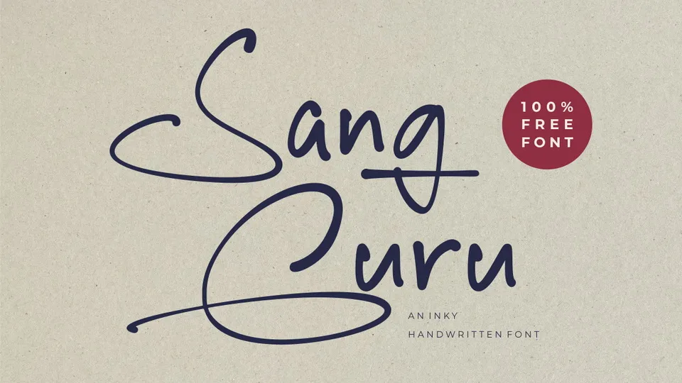 一款随意的墨迹手写字体，免费商用