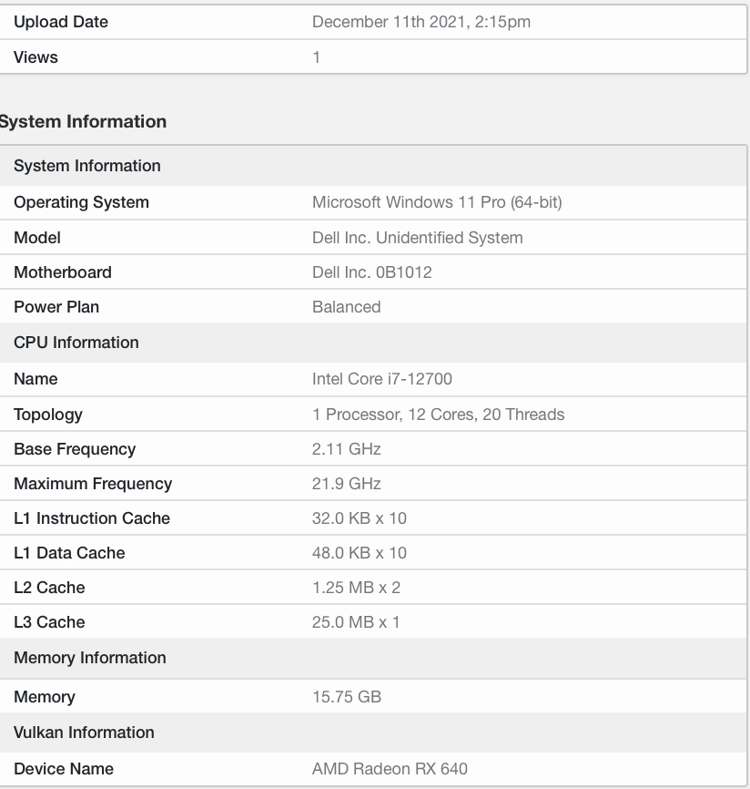 戴尔新款台式机曝光：搭载 12 核 i7-12700，RX 640 显卡