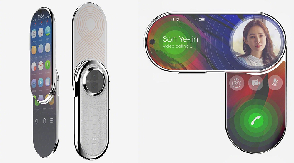 摩托罗拉AURA复刻版概念机曝光，两块旋转屏，外观秒杀所有品牌