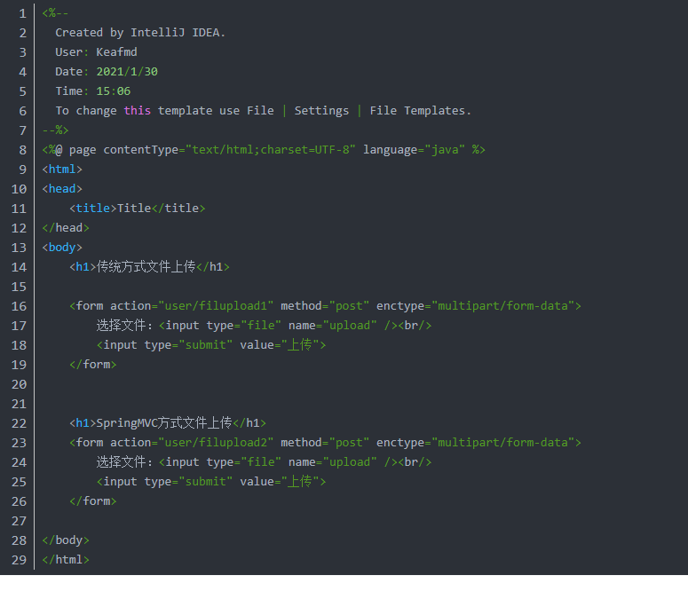 SpringMVC实现文件上传「传统方式上传、跨服务器上传」