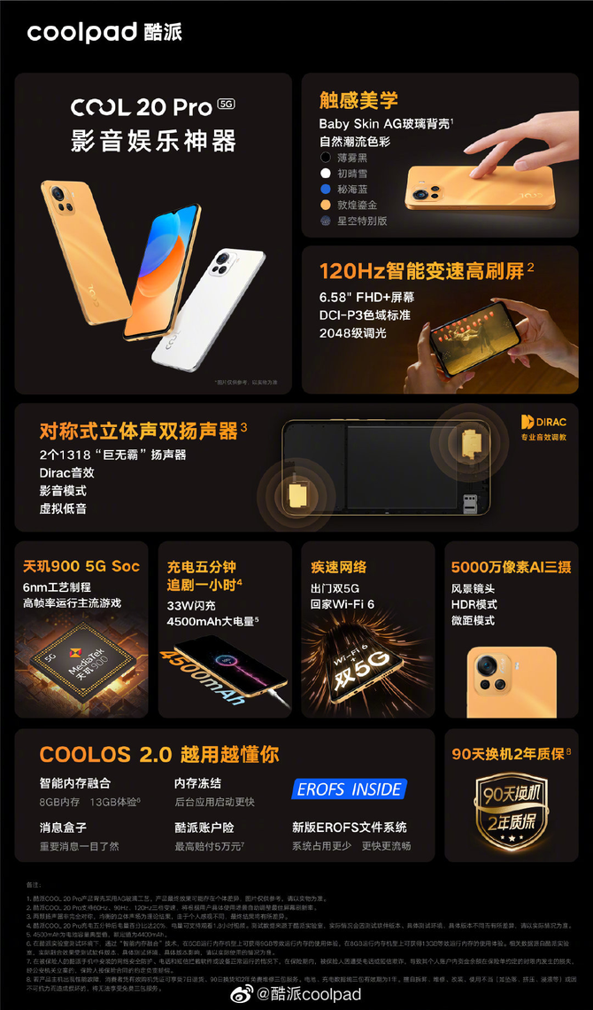 酷派正式发布全新手机产品COOL 20 Pro，将开启新模式