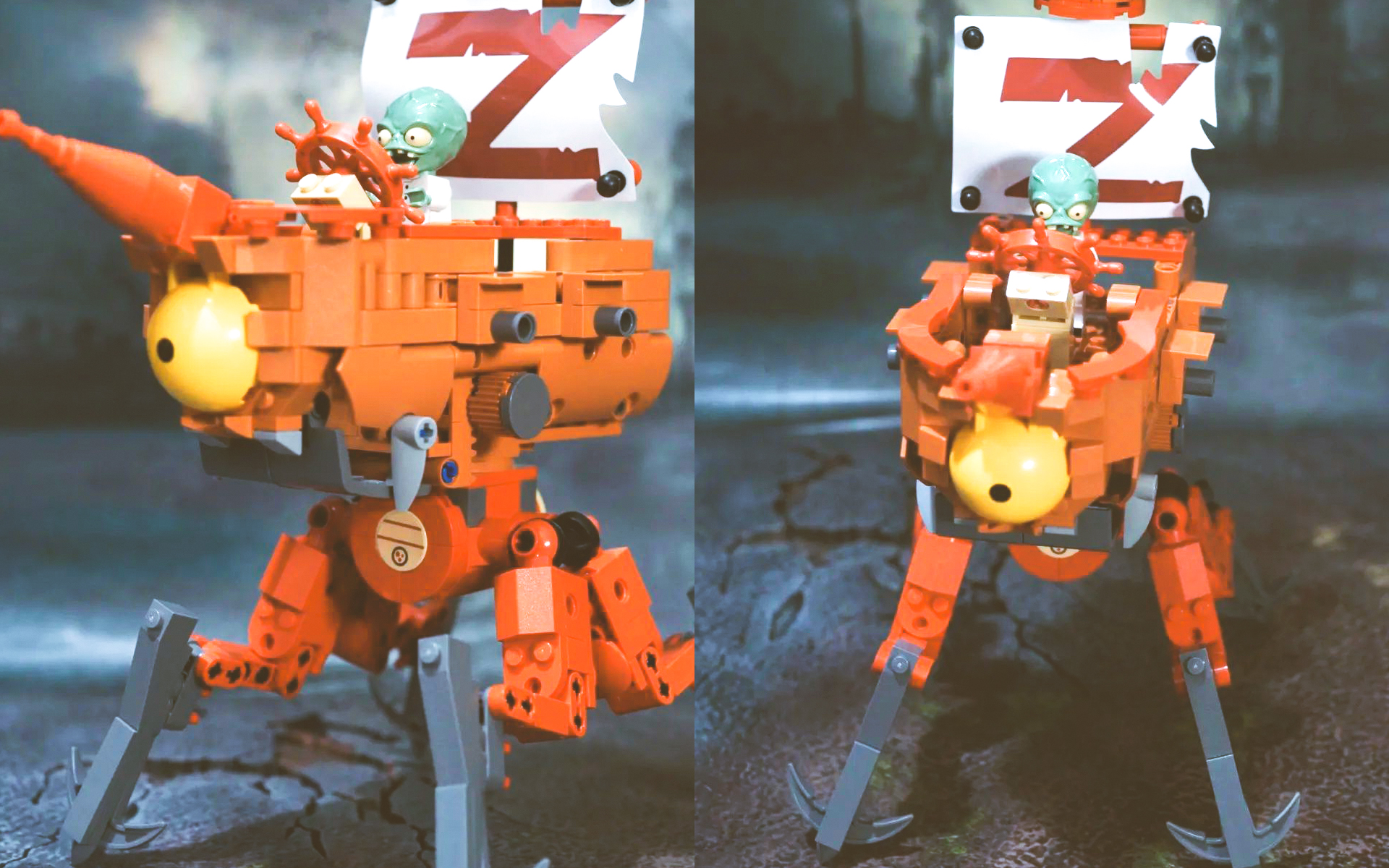 守卫家园，古迪GUDI植物大战僵尸积木体验