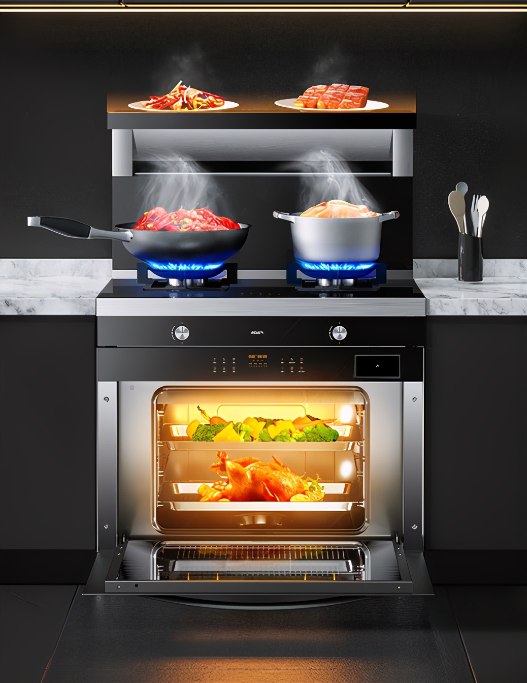 名气集成灶FT12A测评：以一敌八，做厨房中的猛将