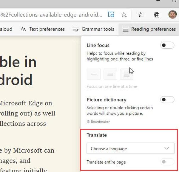 支持54种语言，Edge浏览器沉浸式阅读上线翻译功能