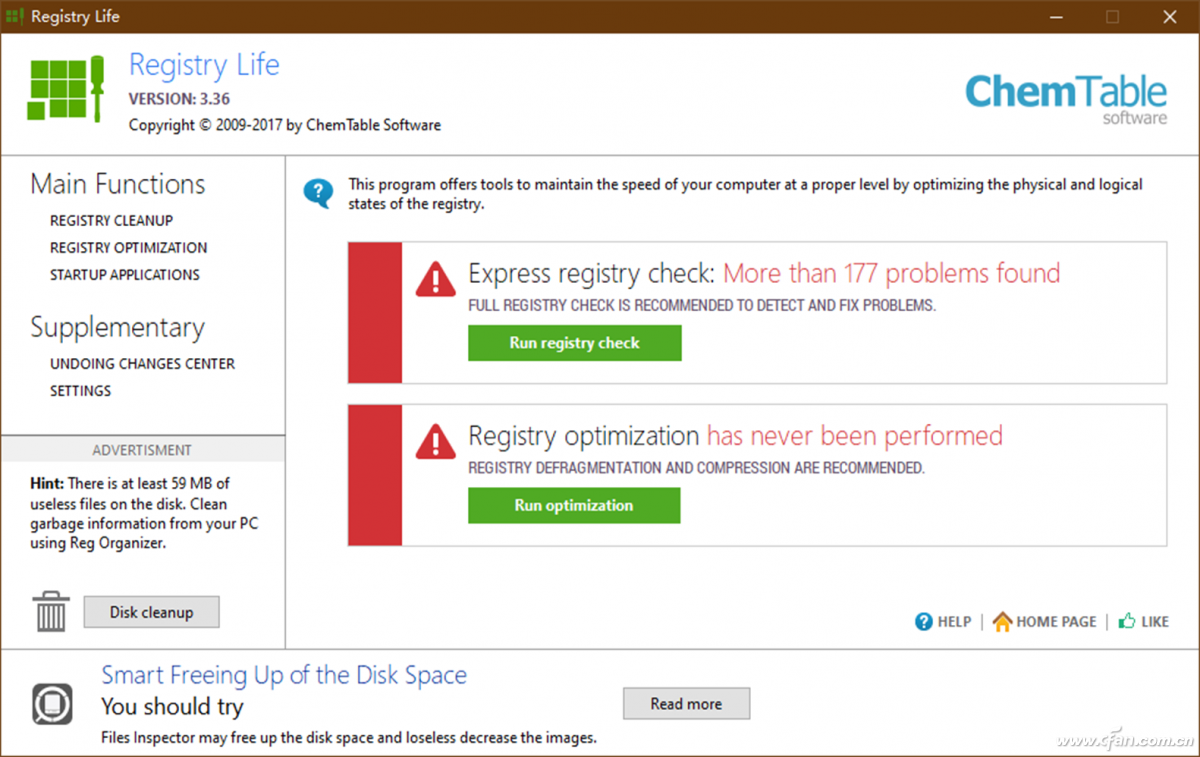 软网推荐：注册表修复 清理 优化看我的
