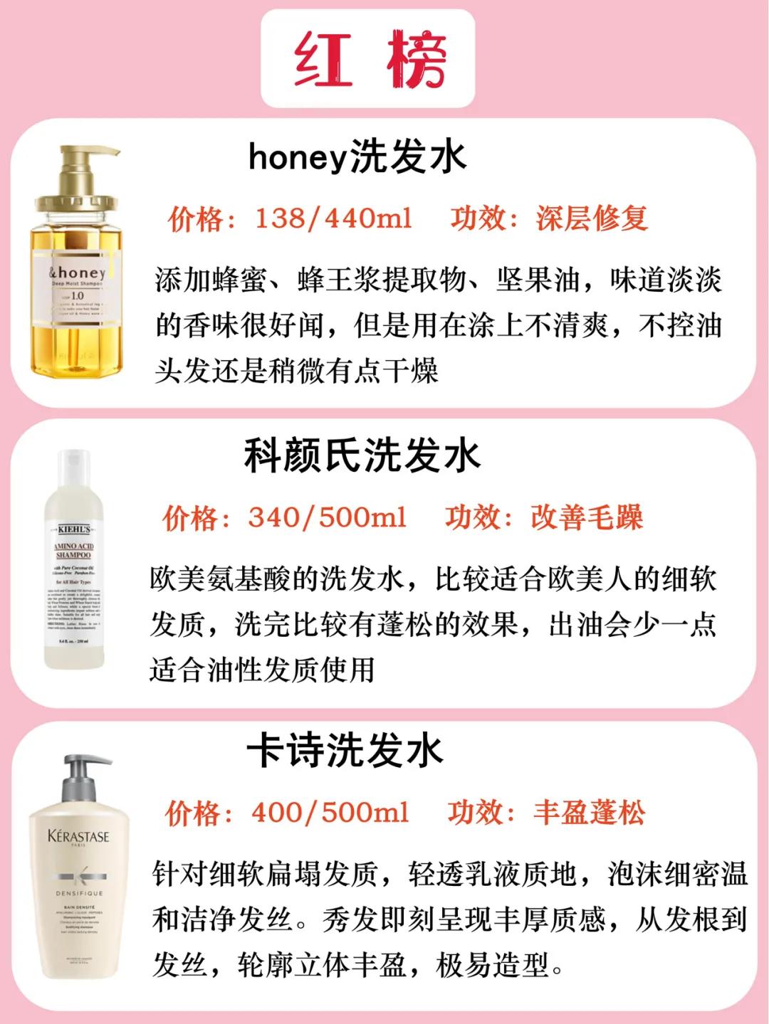 热门好用洗发水红黑榜