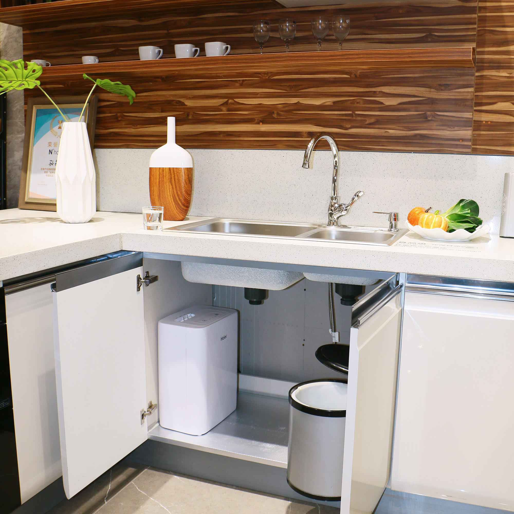 RO反渗透，无罐出水，400G通量：海尔4H66雪魔方净水器