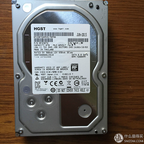 HGST 日立 6TB NAS硬盘 开箱