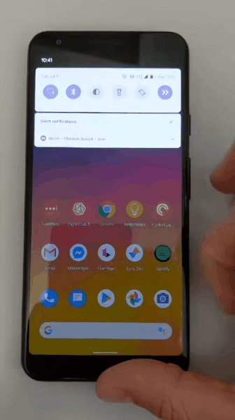Android Q Beta 5上线：新增通知栏下拉手势