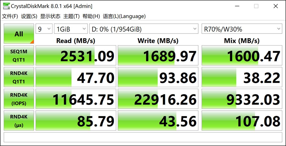 朗科ZT5 1TB移动固态硬盘评测：将内置高端SSD的性能体验随身携带