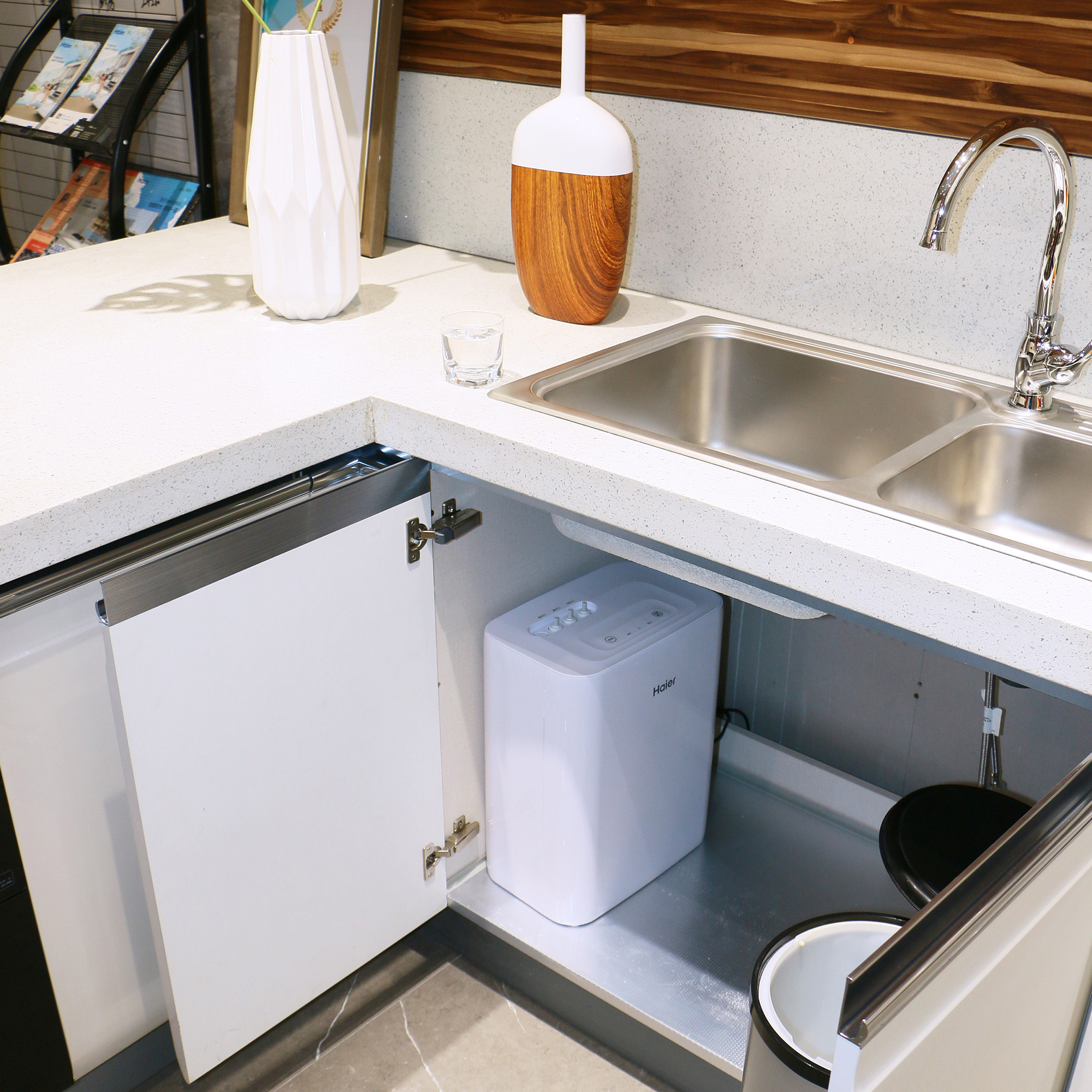 RO反渗透，无罐出水，400G通量：海尔4H66雪魔方净水器