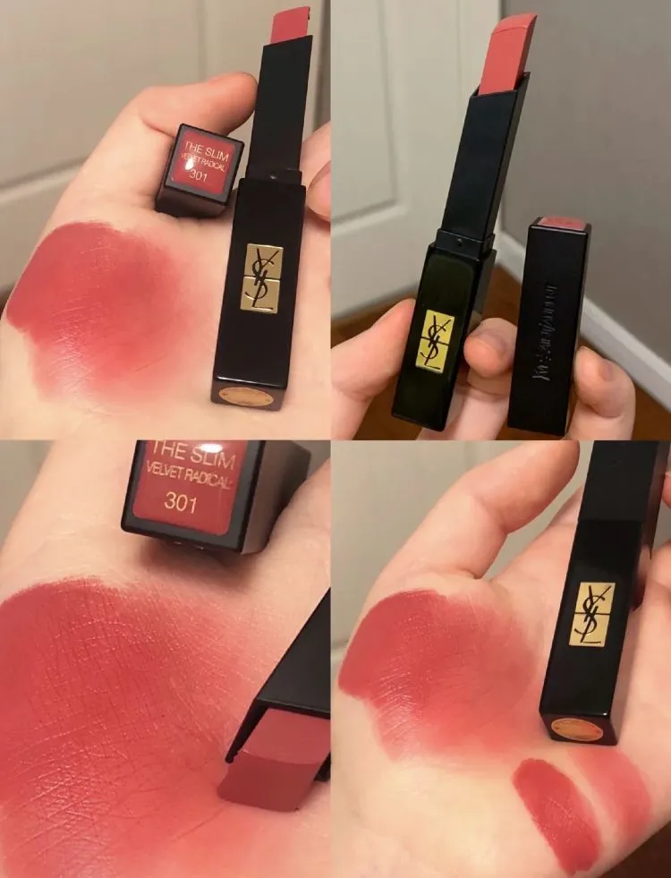 YSL圣罗兰小黑条口红试色，301、302、305、307绝对主打色
